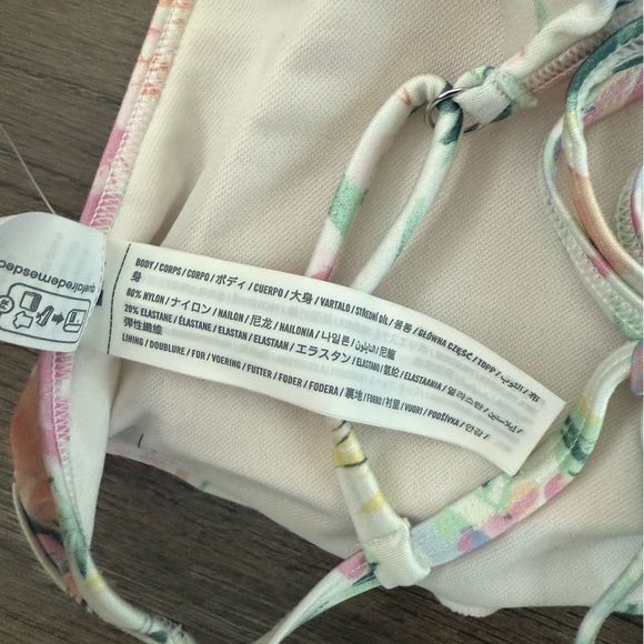 Abercrombie‎ & Fitch x Trevor Project Bikini Top SizeXXL Floral Ruffle Swim NWOT - Picture 7 of 7